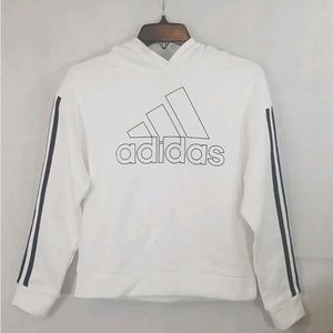 Adidas youth logo white/black hoodie